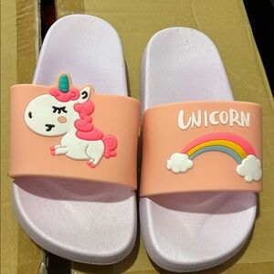 Unicorn Kids Slide Sandals - Pink